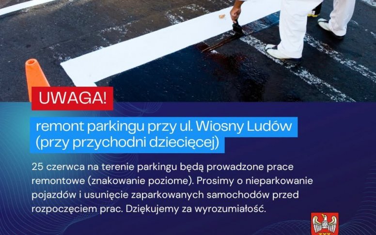 remont parkingu przy ul. Wiosny Ludów (przy przychodni dziecięcej)