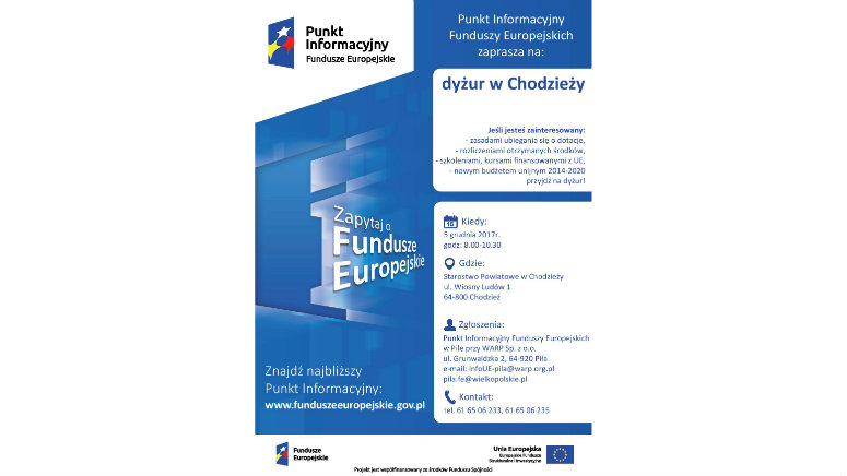 Fundusze Europejskie dyżur w Chodzieży